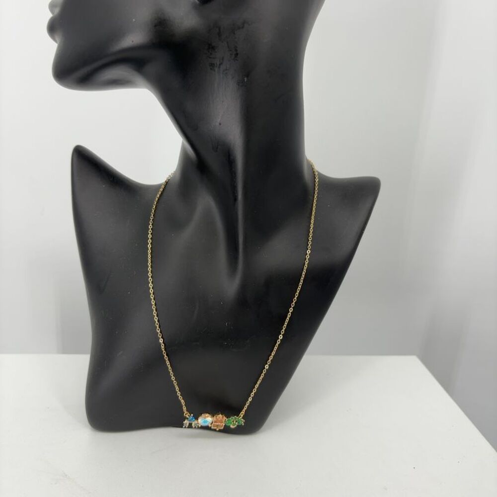 Boutique Disneyworld Theme Park Icon Gold Necklace